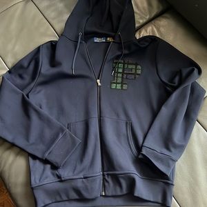 🏇🏽NWOT Polo Navy blue full zip hoodie